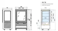 Vitrine rfrigre 4 faces vitres ngative statique ISA - Cristal Tower 93 LH RS TB